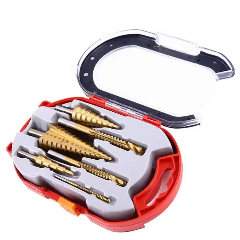 Набор сверл для ступенчатой пилы, 6 шт., набор титановых сверл из быстрорежущей стали 4-12 4-20 4-32 мм 3 6 8 мм, инструменты для резки отверстий по металлу, железу, дереву
Набор сверл для ступенчатой пилы, 6 шт., набор титановых сверл из быстрорежущей стали 4-12 4-20 4-32 мм 3 6 8 мм, инструменты для резки отверстий по металлу, железу, дереву