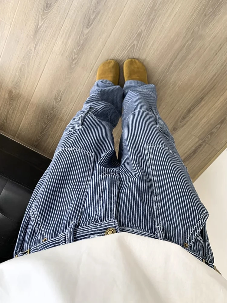 American Retro Workwear Men's Straight Leg Striped Jeans Multi-ket CleanFit Trendy Brand Cotton Polyester Blend Jeans
American Retro Workwear Men's Straight Leg Striped Jeans Multi-ket CleanFit Trendy Brand Cotton Polyester Blend Jeans