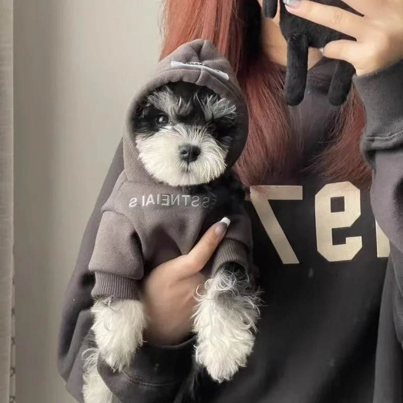 Letter Fleece Grey Cat Dog Hoodies Puppy Sweatshirt Soft Warm Sweater Winter Hooded Clothes for Small Dogs Poodle Maltese
Letter Fleece Grey Cat Dog Hoodies Puppy Sweatshirt Soft Warm Sweater Winter Hooded Clothes for Small Dogs Poodle Maltese