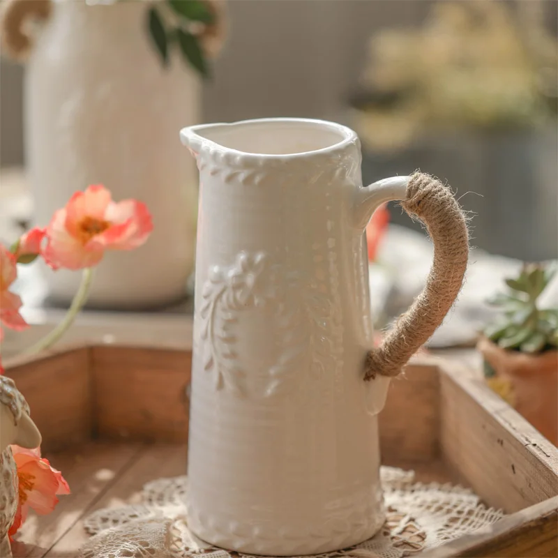 Mihaas White Single Ear Hemp Rope Ceramic Vase Decoration American Retro Nostalgic Home Ornament
Mihaas White Single Ear Hemp Rope Ceramic Vase Decoration American Retro Nostalgic Home Ornament
