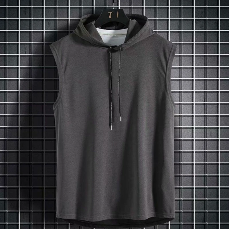 Mens Summer Sleeveless Drawstring Hooded for Tank Top Simple Solid Color Gym Fitness Sports T-Shirts Workout Hip Hop Casual Vest
Mens Summer Sleeveless Drawstring Hooded for Tank Top Simple Solid Color Gym Fitness Sports T-Shirts Workout Hip Hop Casual Vest