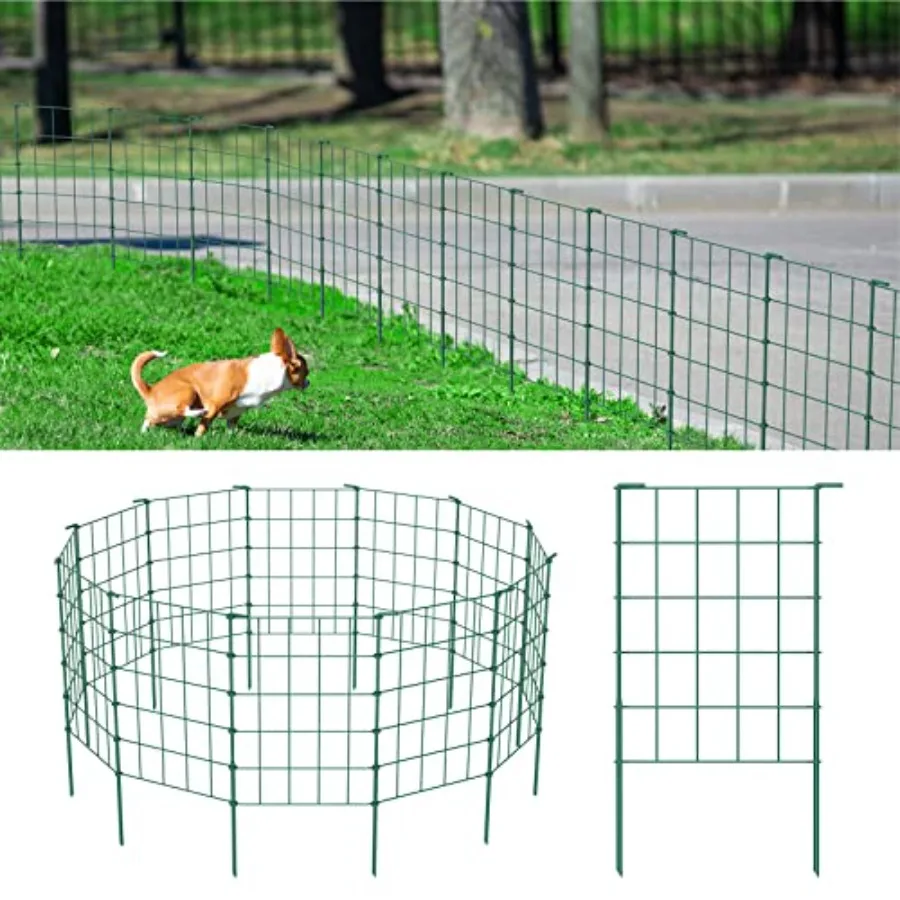 20ft Green Garden Fence for Dog, Easy Assembly Decorative Fencing Rustproof Metal Wire Panel Border for Outside, Small Animal B
20ft Green Garden Fence for Dog, Easy Assembly Decorative Fencing Rustproof Metal Wire Panel Border for Outside, Small Animal B