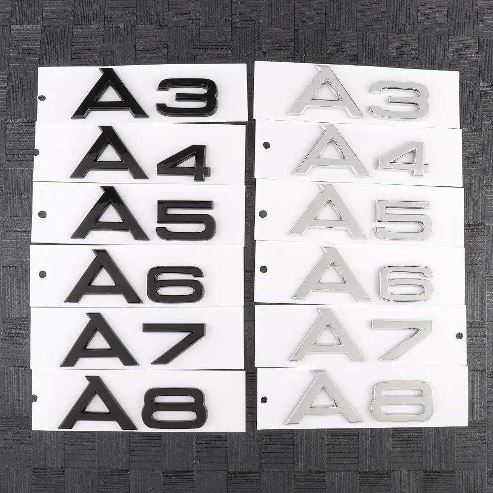 ABS Car Body Rear Trunk Badge Sticker Emblem Decoration Decals For Audi A3 A4 A5 A6 A7 A8 Letters Logo Auto Styling Accessories
ABS Car Body Rear Trunk Badge Sticker Emblem Decoration Decals For Audi A3 A4 A5 A6 A7 A8 Letters Logo Auto Styling Accessories