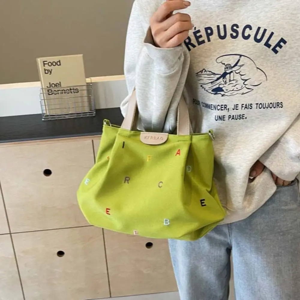 Korean Style Letter Embroidery Tote Bag Colorful Zipper Canvas Shoulder Bag Handbag Large Capacity Women Crossbody Bag Shopping
Korean Style Letter Embroidery Tote Bag Colorful Zipper Canvas Shoulder Bag Handbag Large Capacity Women Crossbody Bag Shopping