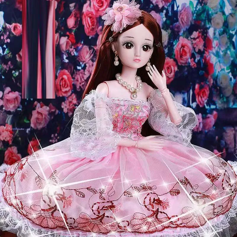 Christmas Gift 60 CM Doll Girl DIY Dress Up Princess Toy 3D Simulation Eyes Makeup 21 Movable Joints Doll's and Clothes Set New
Christmas Gift 60 CM Doll Girl DIY Dress Up Princess Toy 3D Simulation Eyes Makeup 21 Movable Joints Doll's and Clothes Set New