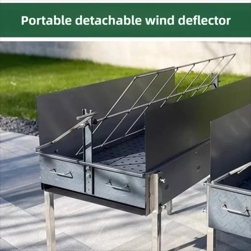 Steel Backyard BBQ Grill Outdoor Electric Charcoal Oven for Whole Lamb Suckling Pig & Leg Perfect for Garden Party & Festival
Steel Backyard BBQ Grill Outdoor Electric Charcoal Oven for Whole Lamb Suckling Pig & Leg Perfect for Garden Party & Festival