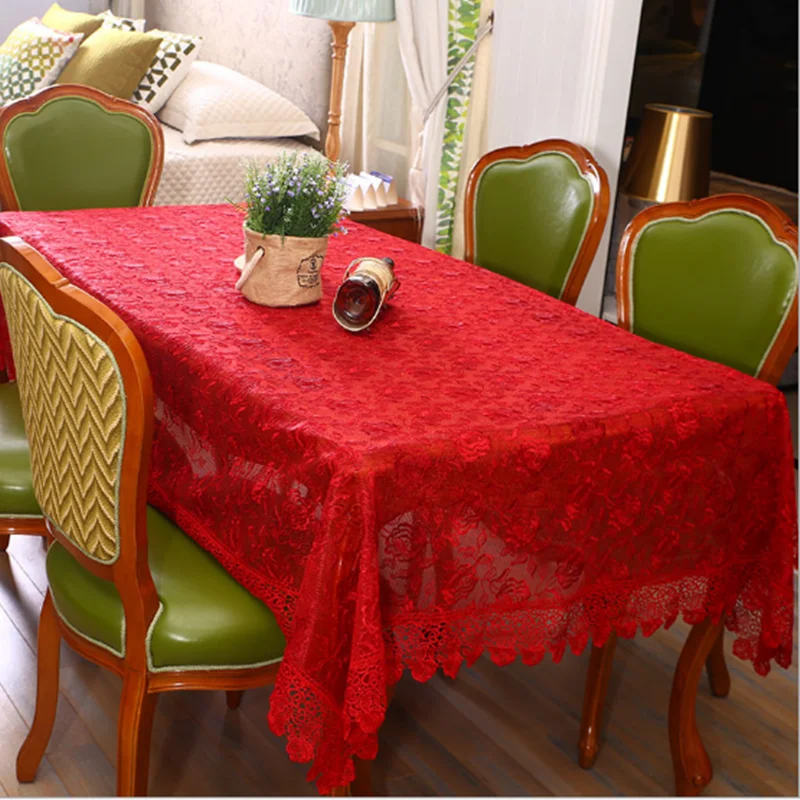 Elegant Red Lace Tablecloth Wedding Celebration Decorative Atmosphere Chinese Style Geometric Pattern European Style Tablecloth
Elegant Red Lace Tablecloth Wedding Celebration Decorative Atmosphere Chinese Style Geometric Pattern European Style Tablecloth