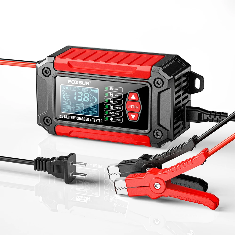 EU Plugs Car Battery Charger System Tester 2in1 Car Motorcycle Battery Analyzer For Lead Acid AGM GEL Lithium LiFePo4 Batteries
EU Plugs Car Battery Charger System Tester 2in1 Car Motorcycle Battery Analyzer For Lead Acid AGM GEL Lithium LiFePo4 Batteries