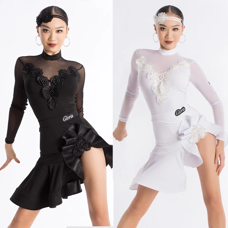 Women Latin Dance Dress Mesh Fishbone Dress Cha Cha Rumba Dance Practice Clothes Adult Prom Waltz Performance Costume XH1271
Women Latin Dance Dress Mesh Fishbone Dress Cha Cha Rumba Dance Practice Clothes Adult Prom Waltz Performance Costume XH1271