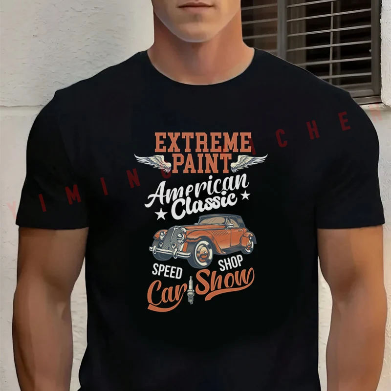 Classical Vintage Car Show Graphic Motorcycle T-Shirt Men‘s Cotton Summer Short-sleeved Casual Streetwear Tops Tee
Classical Vintage Car Show Graphic Motorcycle T-Shirt Men‘s Cotton Summer Short-sleeved Casual Streetwear Tops Tee