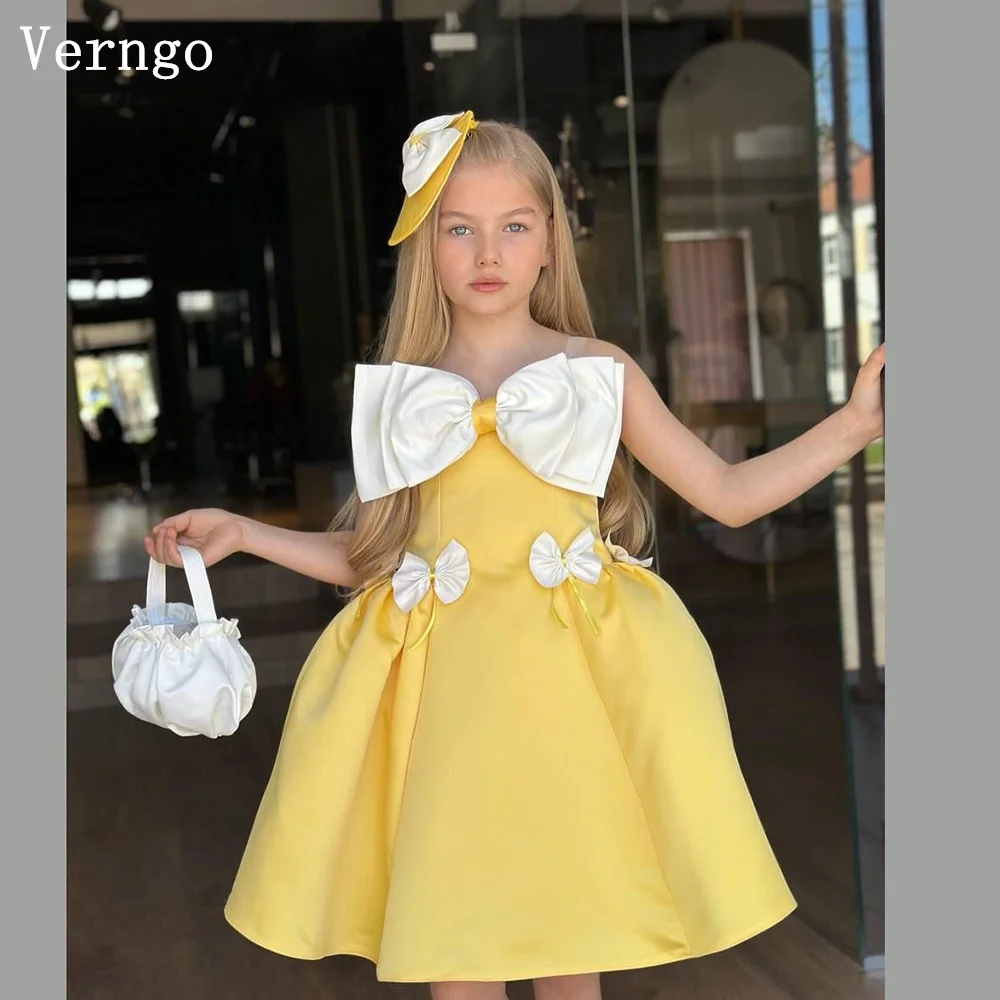 Verngo Yellow Satin Girl Flowers Dresses O Neck A Line Bow Baby Birthday Party Dress Celebrity Prom Party Gowns Customized
Verngo Yellow Satin Girl Flowers Dresses O Neck A Line Bow Baby Birthday Party Dress Celebrity Prom Party Gowns Customized