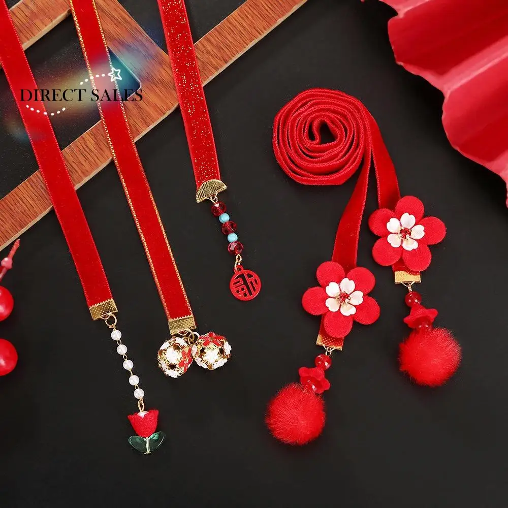 Sweet Tassel Satin Red Long Headband Butterfly Bell New Year Hair Rope Beads Plush Ball Girls Ribbon Head Rope Spring
Sweet Tassel Satin Red Long Headband Butterfly Bell New Year Hair Rope Beads Plush Ball Girls Ribbon Head Rope Spring