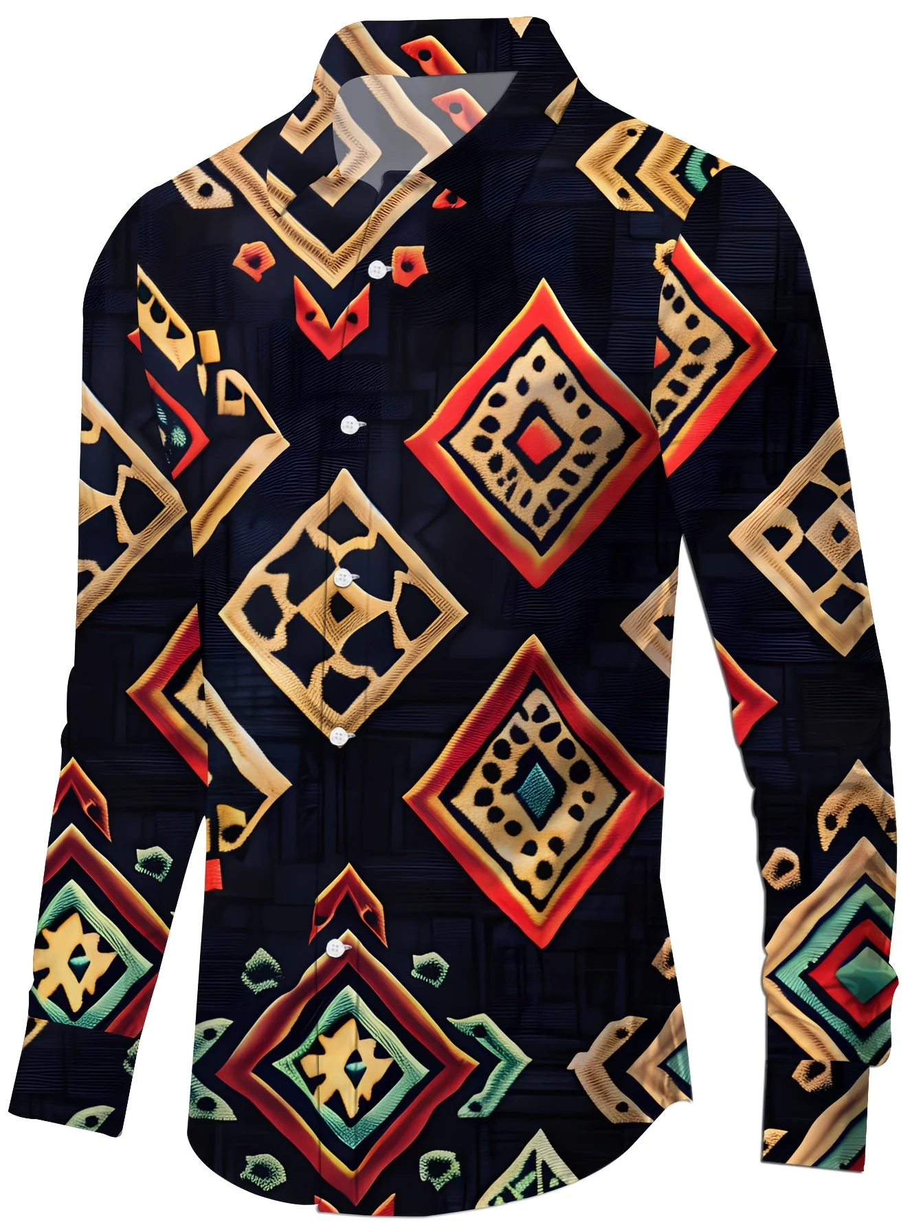Men'S Stylish Colorful Abstract Print Long Sleeve Button-Up Shirt - Non-Stretch Fabric, All-Season Wear
Men'S Stylish Colorful Abstract Print Long Sleeve Button-Up Shirt - Non-Stretch Fabric, All-Season Wear