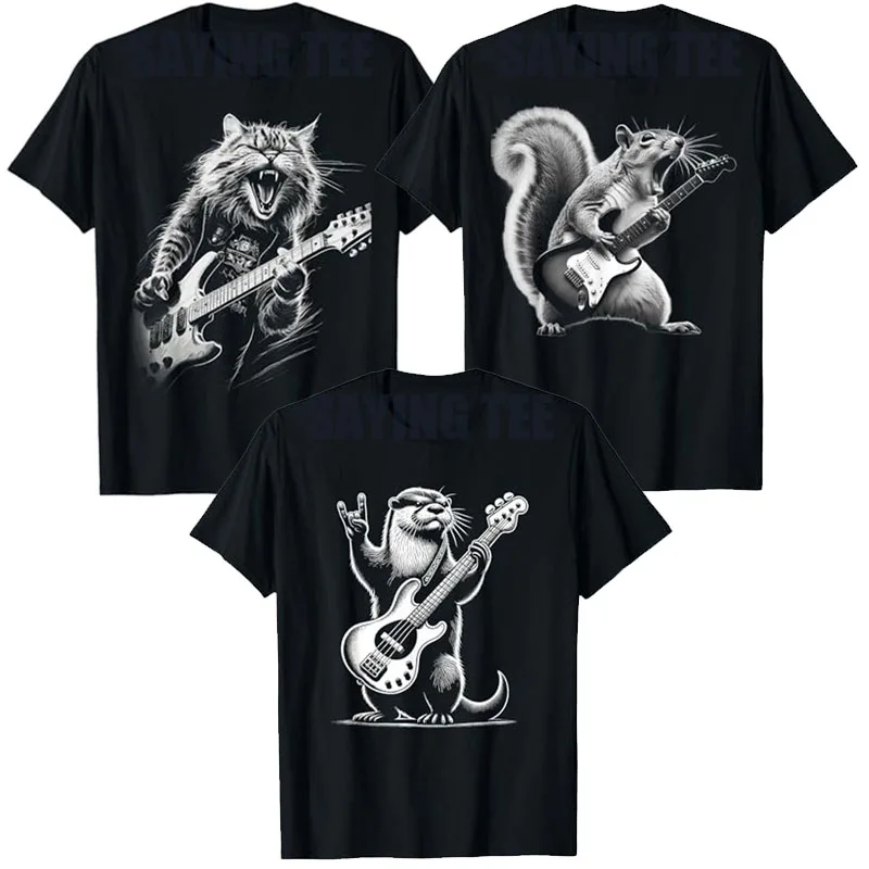 Rock N Roll Otter Playing Guitar T-Shirt Squirrel Playing Guitar Streetwear Clothes Rock Cat Music Graphic Saying Tee Novelty
Rock N Roll Otter Playing Guitar T-Shirt Squirrel Playing Guitar Streetwear Clothes Rock Cat Music Graphic Saying Tee Novelty