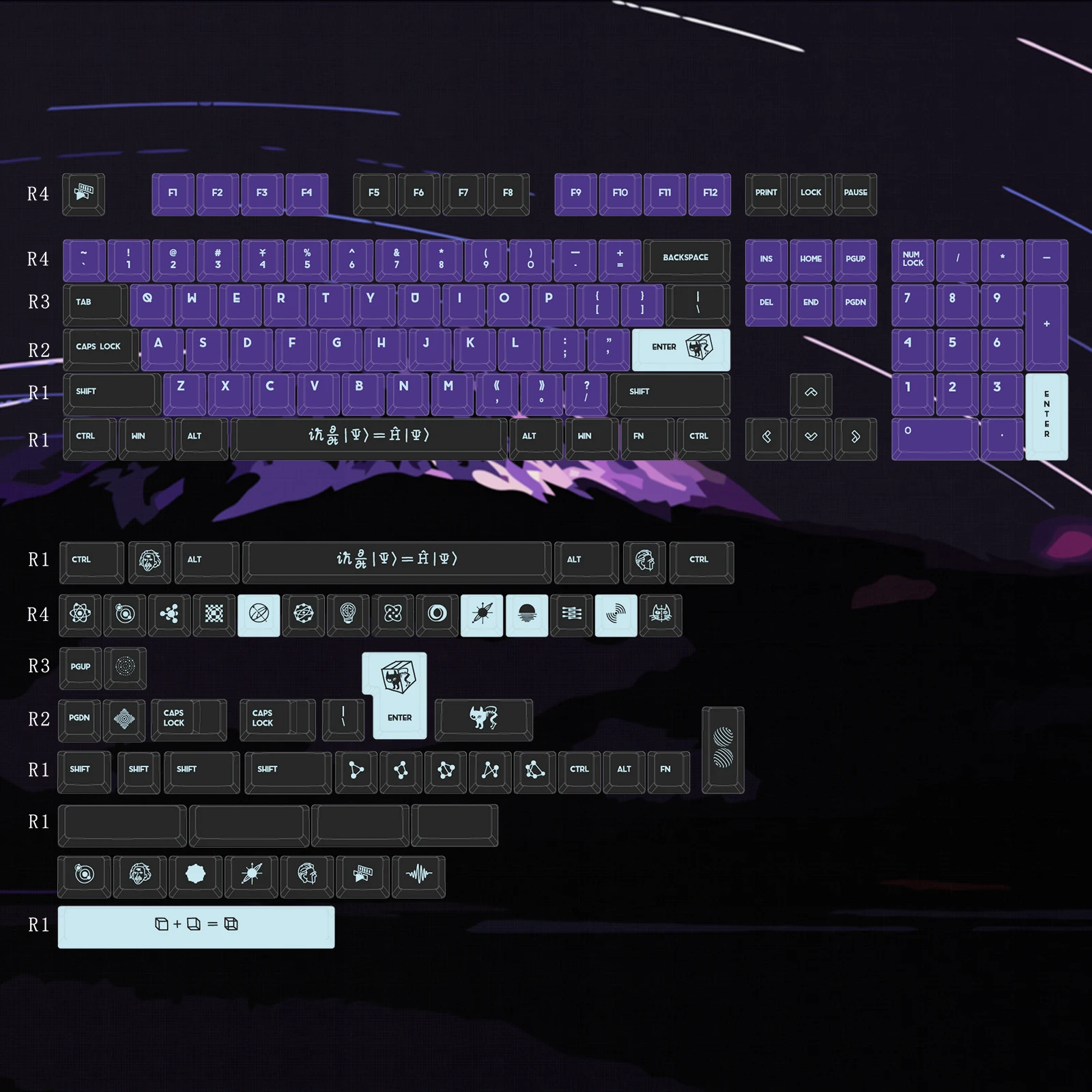 Original quantum mechanical keycap 159-key KCA height PBT full five-sided sublimation mechanical keyboard
Original quantum mechanical keycap 159-key KCA height PBT full five-sided sublimation mechanical keyboard