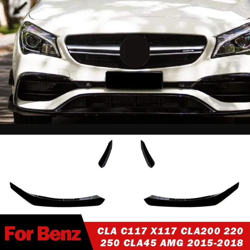 2015 To 2018 for Mercedes Benz CLA C117 X117 CLA200 220 250 CLA45 AMG Front Bumper Spoiler Splitter Trim Air Blade Decoration
2015 To 2018 for Mercedes Benz CLA C117 X117 CLA200 220 250 CLA45 AMG Front Bumper Spoiler Splitter Trim Air Blade Decoration