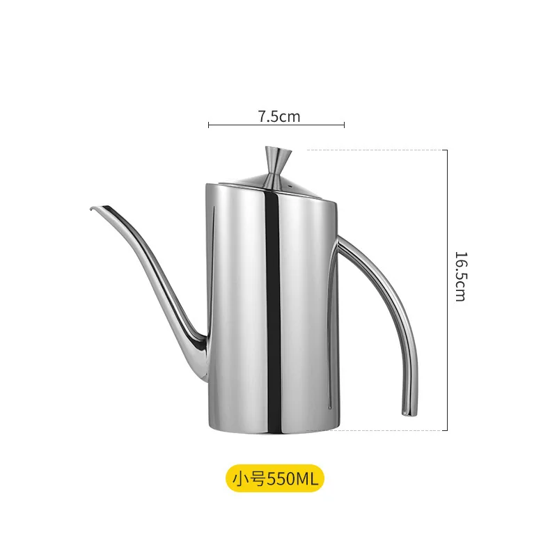 Factory Wholesale Stainless Steel Oiler Household Kitchen Oil Bottle Non-Hanging Oil European Style Thickening Oil Storage Tank
Factory Wholesale Stainless Steel Oiler Household Kitchen Oil Bottle Non-Hanging Oil European Style Thickening Oil Storage Tank