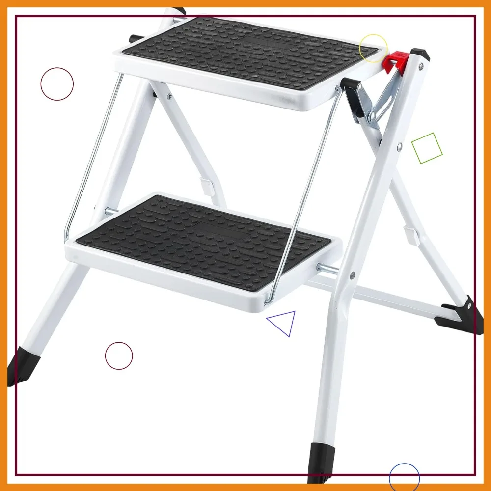 2-Step Folding Steel Step Stool with Wide Anti-Slip Pedal, 330lbs Capacity for Household Kitchen Office RVs
2-Step Folding Steel Step Stool with Wide Anti-Slip Pedal, 330lbs Capacity for Household Kitchen Office RVs