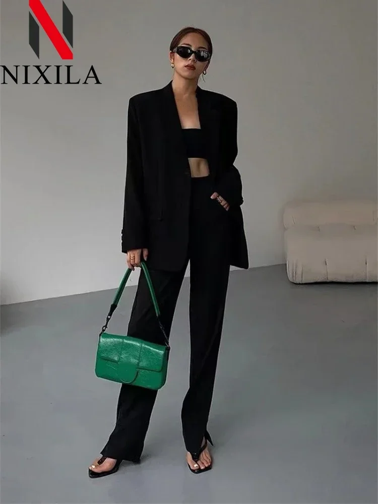 New Women Chic Office Lady Double Breasted Blazer Vintage Coat Fashion Notched Collar Long Sleeve Ladies Outerwear Stylish Tops
New Women Chic Office Lady Double Breasted Blazer Vintage Coat Fashion Notched Collar Long Sleeve Ladies Outerwear Stylish Tops