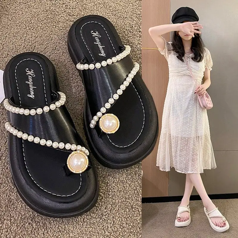 2026 Summer Women's Beading Flip-flops New Woman Thick Bottom Slippers Fairy Style Outdoor Non-slip Flip-flops Beach Shoes
2026 Summer Women's Beading Flip-flops New Woman Thick Bottom Slippers Fairy Style Outdoor Non-slip Flip-flops Beach Shoes