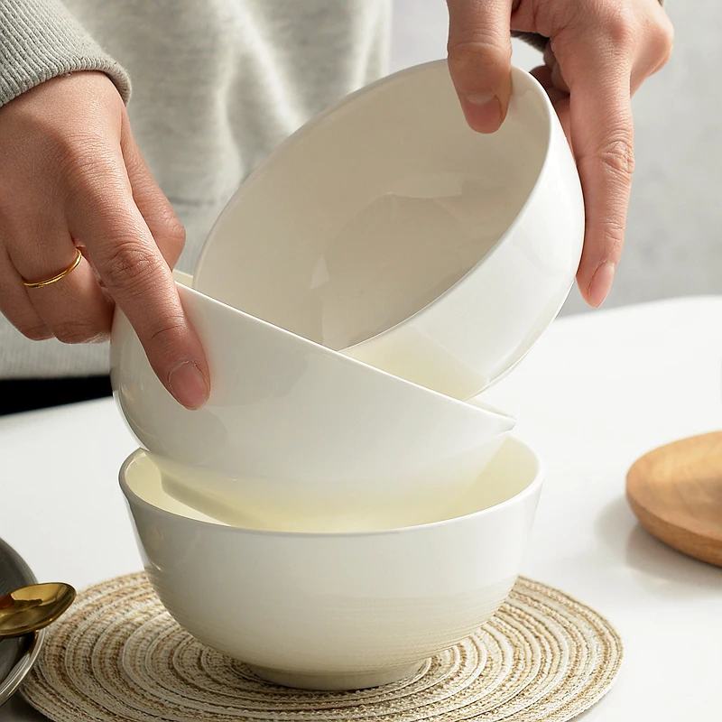 White Bone China Bowl Set for Home Use Cerc Rice Bowl round ape Dinnerware Set Nordic Sle Pure Color Soup Bowl
White Bone China Bowl Set for Home Use Cerc Rice Bowl round ape Dinnerware Set Nordic Sle Pure Color Soup Bowl