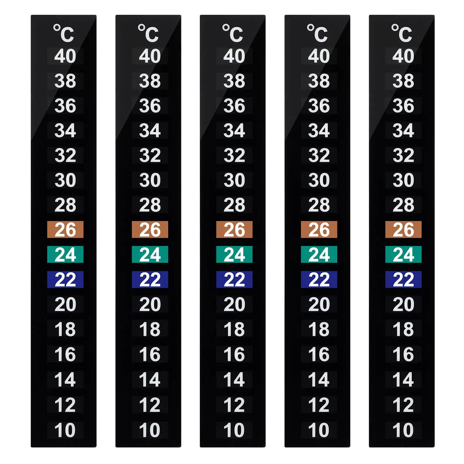 10 Pcs LCD Thermometer Temperature Strip for Fish Tank Aquarium Easy Read Adhesive Back Measuring Range 10 to 40 Degrees Digital
10 Pcs LCD Thermometer Temperature Strip for Fish Tank Aquarium Easy Read Adhesive Back Measuring Range 10 to 40 Degrees Digital
