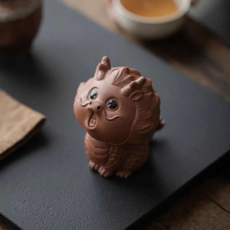 Purple Clay Tea Pet Boutique Can Be Raised To Attract Wealth, Divine Beasts, Dragon Playing with Tea Sets, Tea Tables Lids
Purple Clay Tea Pet Boutique Can Be Raised To Attract Wealth, Divine Beasts, Dragon Playing with Tea Sets, Tea Tables Lids