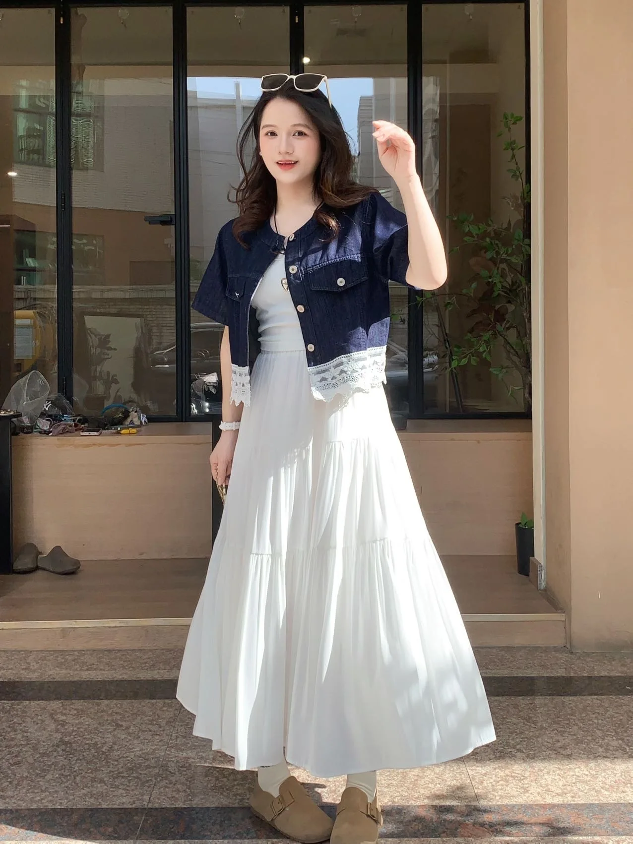 Юбка А-силуэта с высокой талией, женская, весна-лето, хлопковая, дышащая, с эластичной талией, белая, невидимая, в корейском стиле
Юбка А-силуэта с высокой талией, женская, весна-лето, хлопковая, дышащая, с эластичной талией, белая, невидимая, в корейском стиле