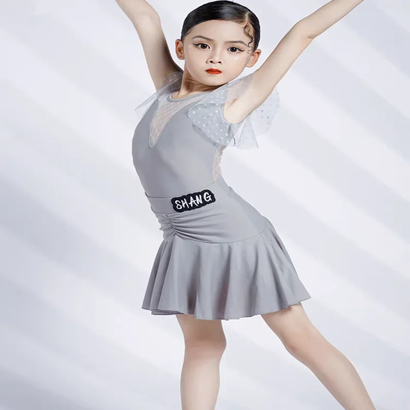Gray Latin Dance Dress For Girls Performance Costume Rumba Samba Ballroom Dance Clothes Kids Latin Dance Practice Wear
Gray Latin Dance Dress For Girls Performance Costume Rumba Samba Ballroom Dance Clothes Kids Latin Dance Practice Wear
