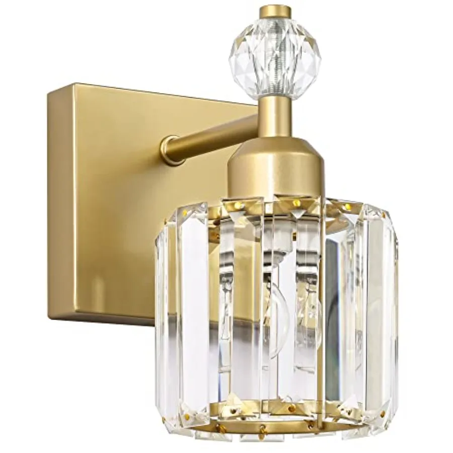 Single Crystal Wall Sconce, Modern Vanity Light Fixture, 1-Light Wall Lamp for Bathroom Bedroom Hallway
Single Crystal Wall Sconce, Modern Vanity Light Fixture, 1-Light Wall Lamp for Bathroom Bedroom Hallway