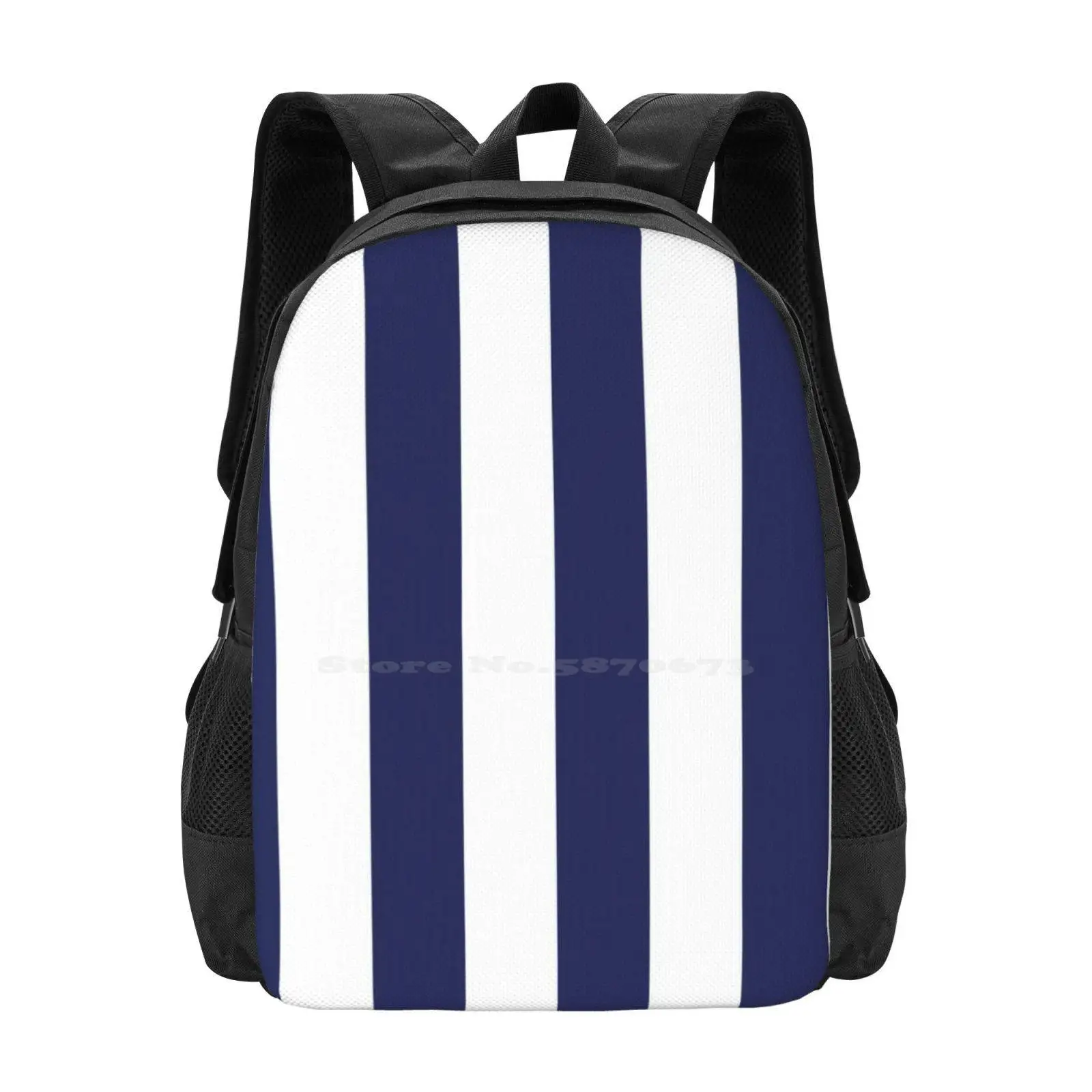 Navy Blue And White Stripes, Vertical Awning Stripes Hot Sale Schoolbag Backpack Fashion Bags Navy Blue Wide Awning Stripes
Navy Blue And White Stripes, Vertical Awning Stripes Hot Sale Schoolbag Backpack Fashion Bags Navy Blue Wide Awning Stripes