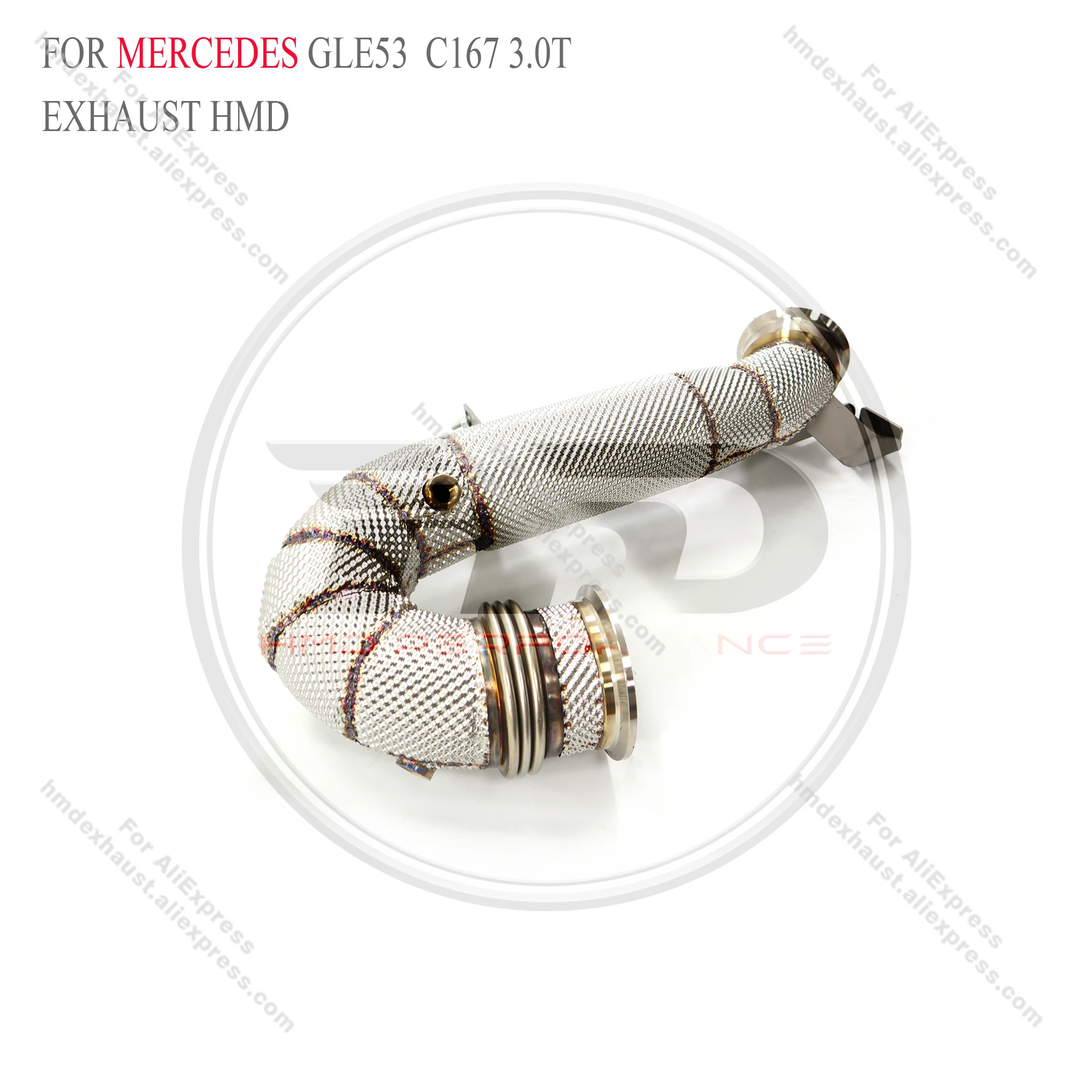 HMD Exhaust System High Flow Performance Downpipe for Mercedes Benz GLE53 C167 3.0T with Heat shield
HMD Exhaust System High Flow Performance Downpipe for Mercedes Benz GLE53 C167 3.0T with Heat shield
