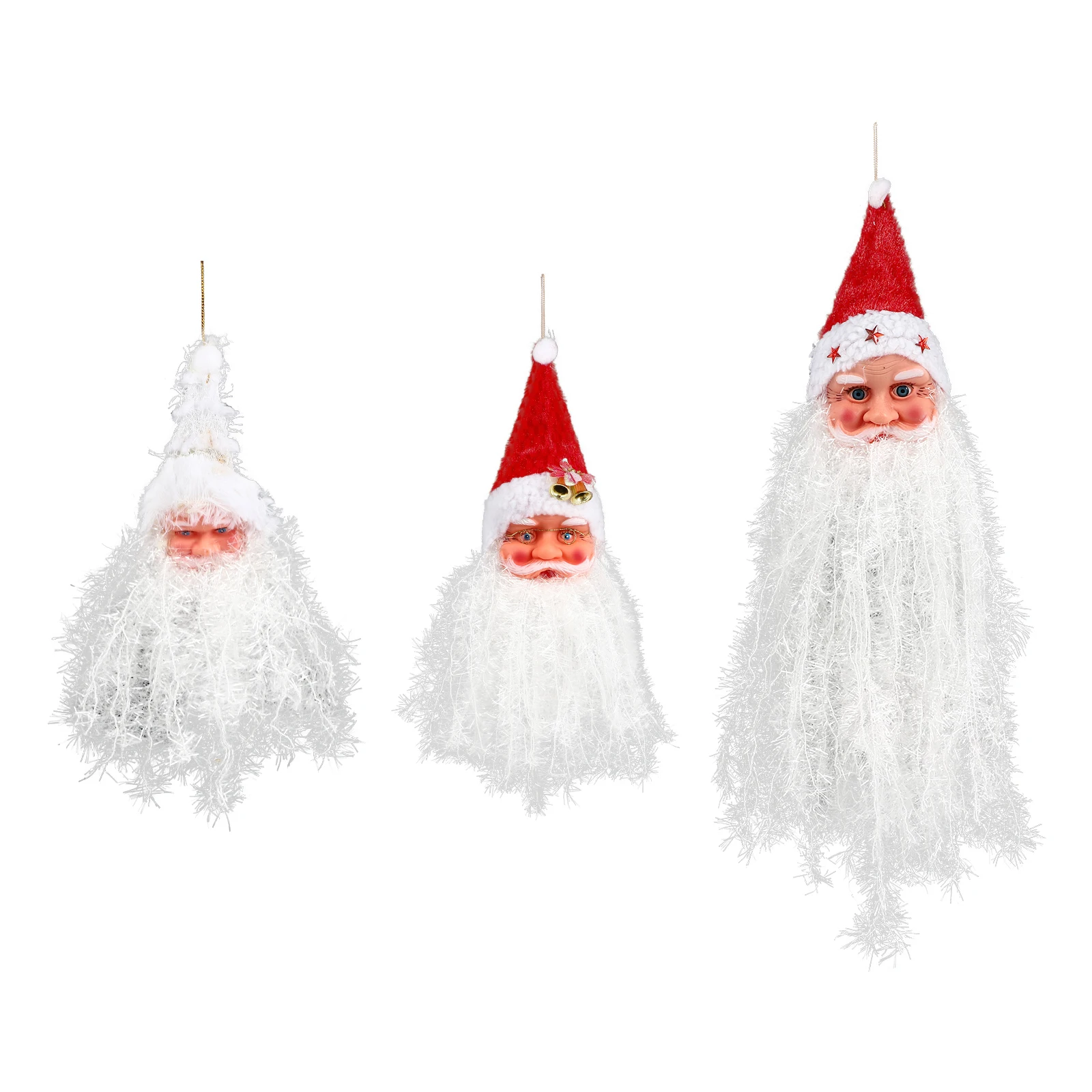 3 Pcs Shaped Santa Claus Beard Pendant Christmas Decorations Party Household Fiber 
3 Pcs Shaped Santa Claus Beard Pendant Christmas Decorations Party Household Fiber