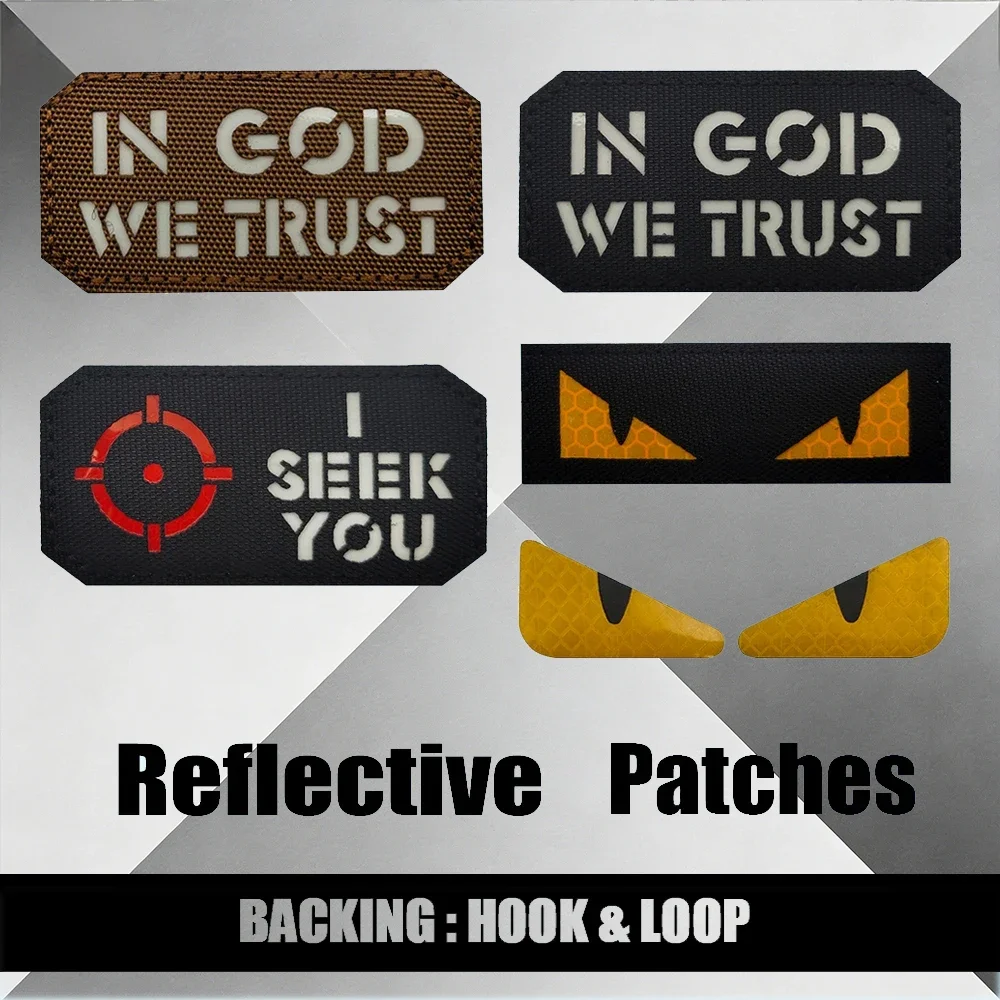 IN GOD WE TRUST I SEEK YOU Glow in the Dark Luminous Tactical Patches with Hook And Loop Backing for Jacket Shoulder
IN GOD WE TRUST I SEEK YOU Glow in the Dark Luminous Tactical Patches with Hook And Loop Backing for Jacket Shoulder