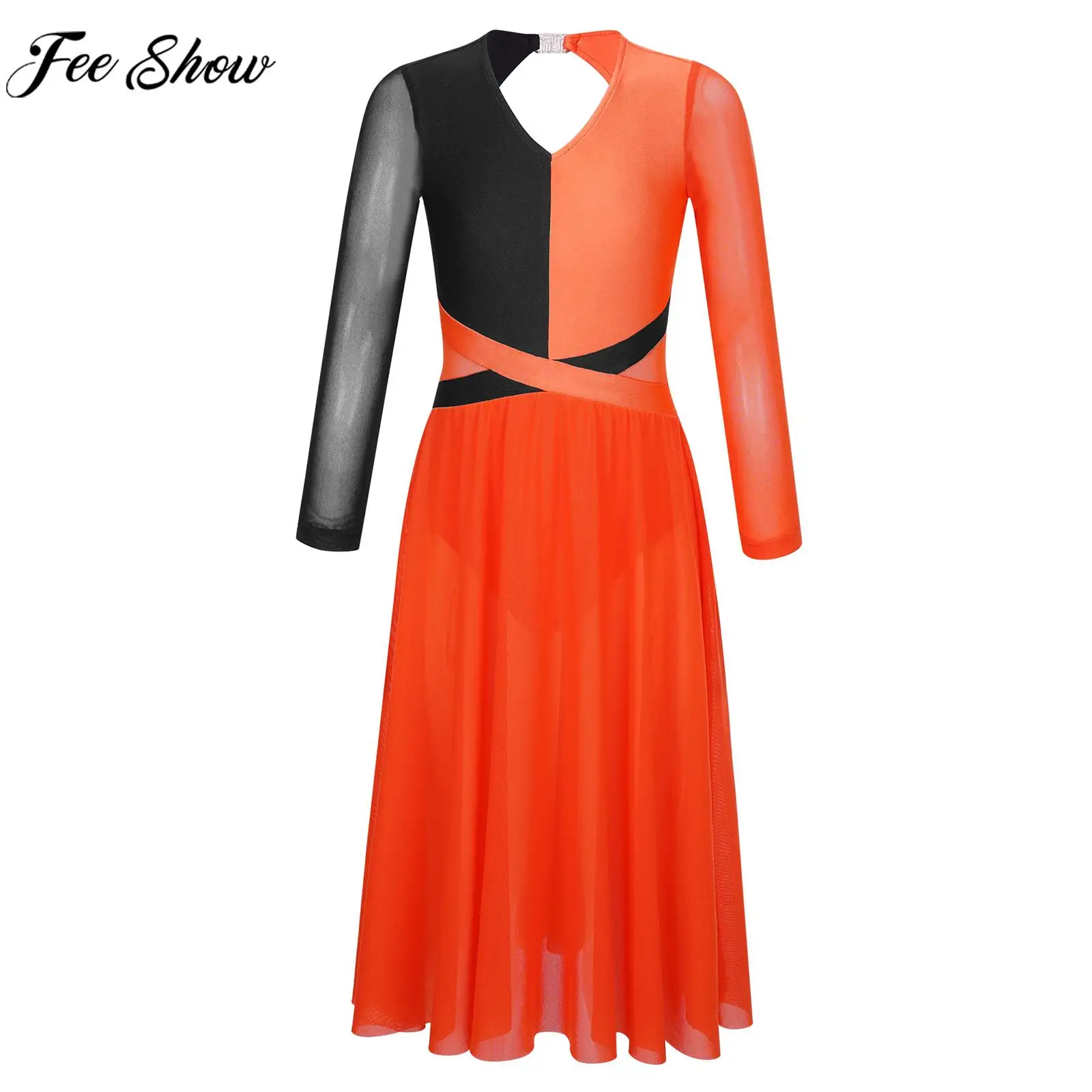 Женское современное лирическое танцевальное платье, одежда для выступления хора, бальной комнаты, одежда для танца с длинным рукавом и открытой спиной, трико контрастных цветов
Женское современное лирическое танцевальное платье, одежда для выступления хора, бальной комнаты, одежда для танца с длинным рукавом и открытой спиной, трико контрастных цветов