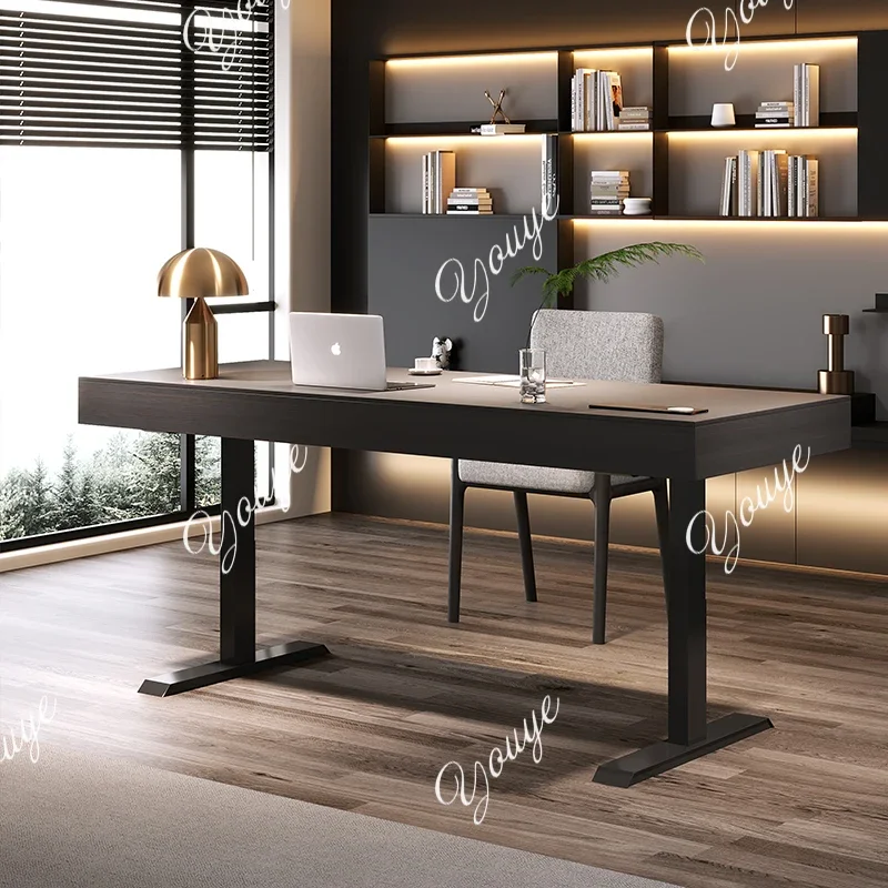 63 Italian Minimalist Electric Lift Adjustable Study Desk Computer Desk Simple Modern Office Study Table Designer