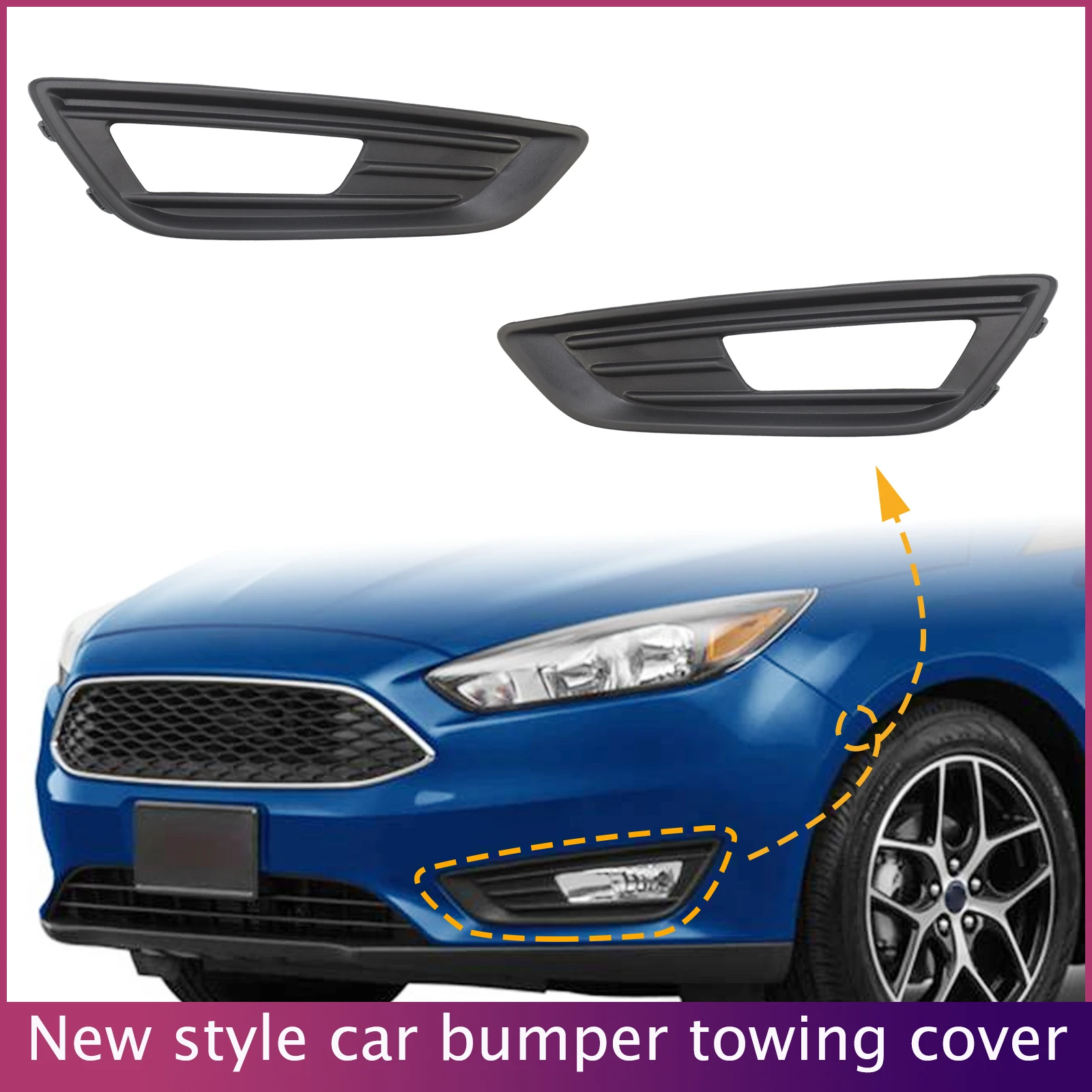 Fog Light Frame Lamp Trim Grill Cover Under Front Bumper For Ford Focus S and SE 2015-2018 FO1038151 FO1039151 Car Accessories
Fog Light Frame Lamp Trim Grill Cover Under Front Bumper For Ford Focus S and SE 2015-2018 FO1038151 FO1039151 Car Accessories