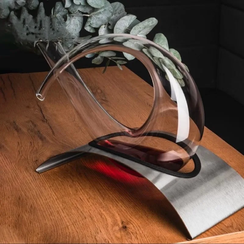 Luxury Style Wine Separator Harp Red Wine Decanter Holder Quick Fast Pourer Clear Glass Stainless Steel Stand Wine Serving Tool
Luxury Style Wine Separator Harp Red Wine Decanter Holder Quick Fast Pourer Clear Glass Stainless Steel Stand Wine Serving Tool