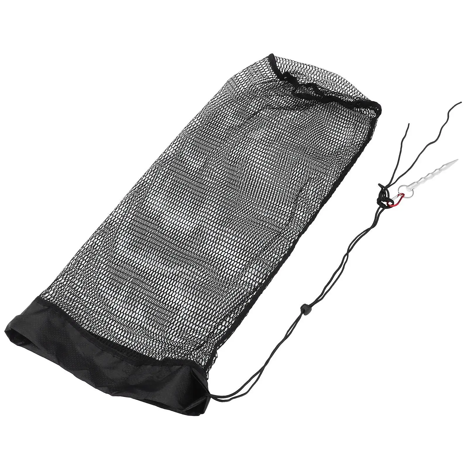Fishing Net Bag 40x80cm Black Mouth Durable Portable Nylon Basket for Live Catch with Ground Nail Travel Fishnets Fishing
Fishing Net Bag 40x80cm Black Mouth Durable Portable Nylon Basket for Live Catch with Ground Nail Travel Fishnets Fishing