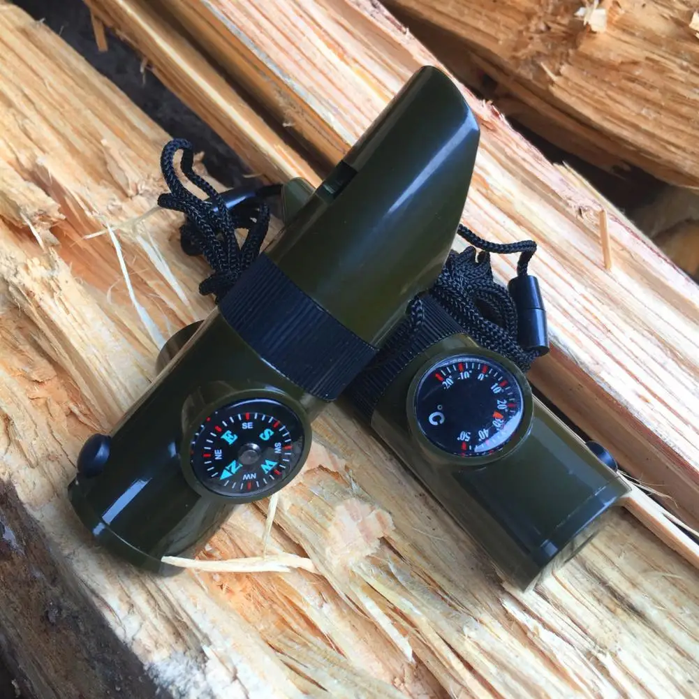 Emergency Safety Alarm Versatile Outdoor Whistle with Led Flashlight Compass Magnifier Thermometer 7-in-1 Portable for Camping
Emergency Safety Alarm Versatile Outdoor Whistle with Led Flashlight Compass Magnifier Thermometer 7-in-1 Portable for Camping