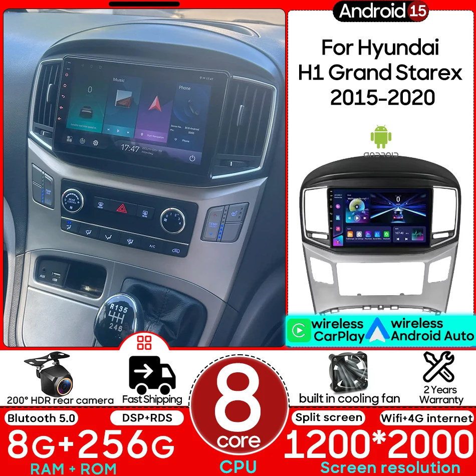 Автомобильный мультимедийный плеер Android 15 для Hyundai H1 Grand Starex 2015-2020 2DIN, головное устройство, GPS-навигация, радио, видео, CarPlay Auto
Автомобильный мультимедийный плеер Android 15 для Hyundai H1 Grand Starex 2015-2020 2DIN, головное устройство, GPS-навигация, радио, видео, CarPlay Auto