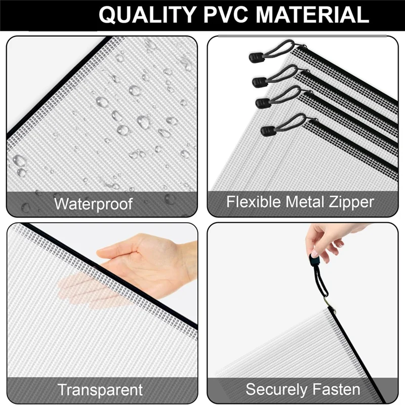 Mesh Zipper Bags,24 Clear Zipper Pockets,A4 Letter Size, Zipper Folder Organizer Storage Bags For School,Office Supplies
Mesh Zipper Bags,24 Clear Zipper Pockets,A4 Letter Size, Zipper Folder Organizer Storage Bags For School,Office Supplies