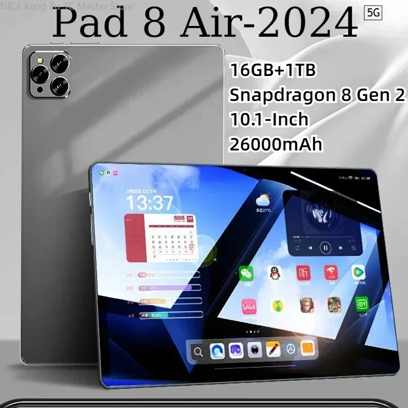 Original Pad 8 Pro Tablet 10.1 inchSnapdragon 8gen2 Android 13 Global 16GB+1024GB 10000mah 5G Dual SIM WIFI HD Full Screen
Original Pad 8 Pro Tablet 10.1 inchSnapdragon 8gen2 Android 13 Global 16GB+1024GB 10000mah 5G Dual SIM WIFI HD Full Screen