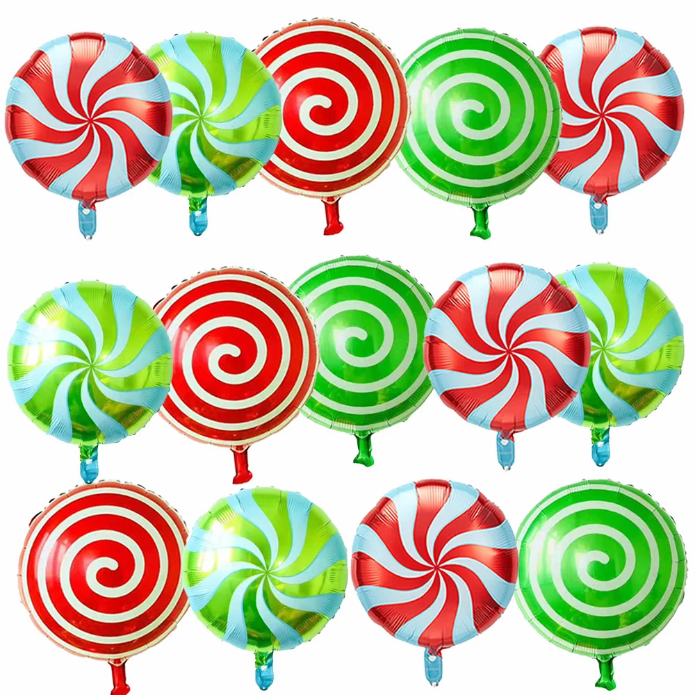 10Pcs Christmas Sweet Candy Foil Balloon Candies Theme Swirl Birthday Party Decor Supplies Round Daughters Christmas
10Pcs Christmas Sweet Candy Foil Balloon Candies Theme Swirl Birthday Party Decor Supplies Round Daughters Christmas