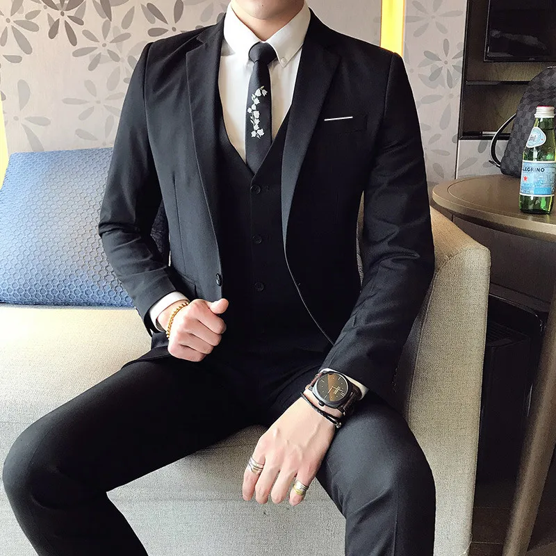 Quality Blackclassic Mens 3 Piece Slim Fit Suits Work Business Strict Mens Suits Wedding Prom Elegant Suits Grooms Outfit 2022
Quality Blackclassic Mens 3 Piece Slim Fit Suits Work Business Strict Mens Suits Wedding Prom Elegant Suits Grooms Outfit 2022