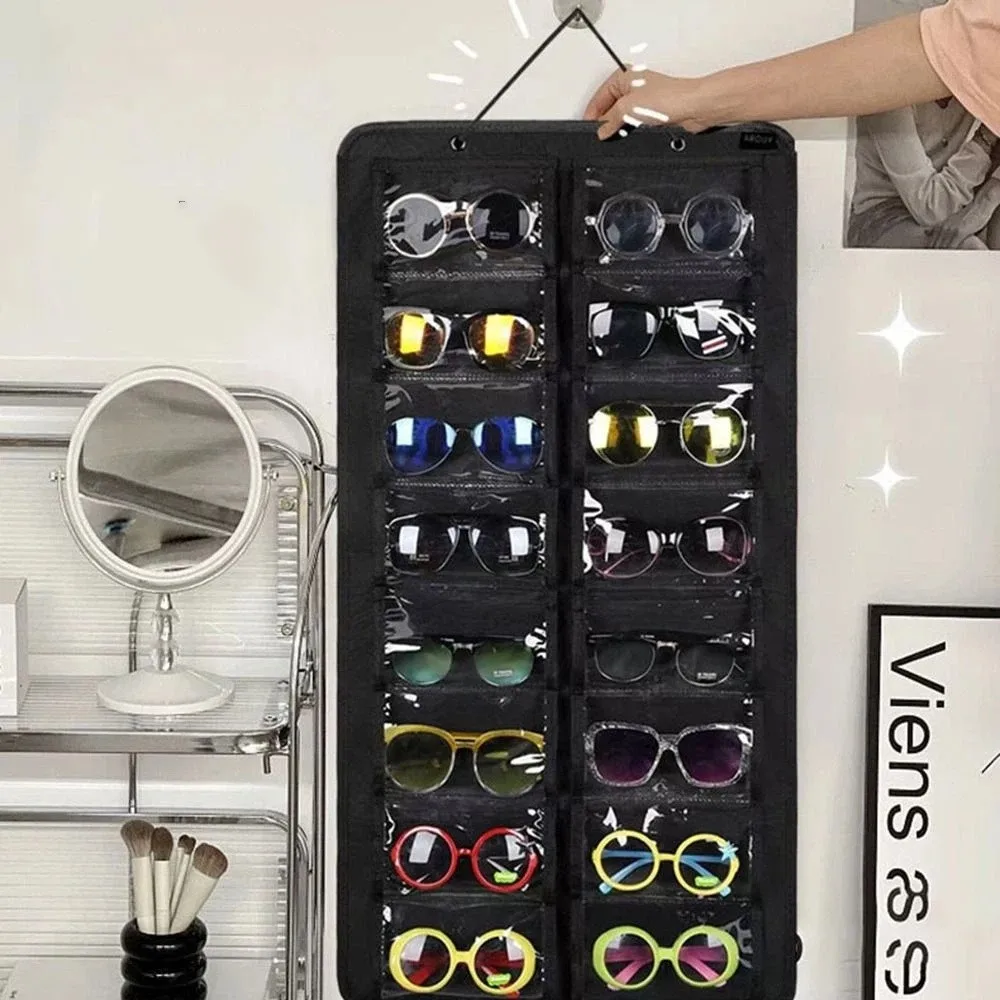 16 Slots Sunglasses Storage Hanging Bag Dust Proof Visible Felt Eyeglasses Stand Save Space Wall Mounted Sunglasses Organizer
16 Slots Sunglasses Storage Hanging Bag Dust Proof Visible Felt Eyeglasses Stand Save Space Wall Mounted Sunglasses Organizer