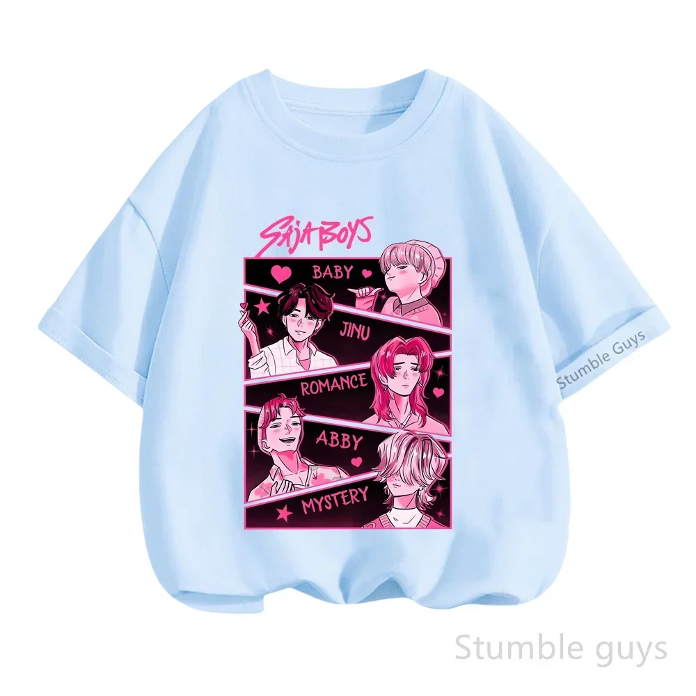 Детская футболка Kpop Demon Hunters, одежда в стиле аниме, повседневная модная летняя одежда с короткими рукавами для мальчиков и девочек
Детская футболка Kpop Demon Hunters, одежда в стиле аниме, повседневная модная летняя одежда с короткими рукавами для мальчиков и девочек