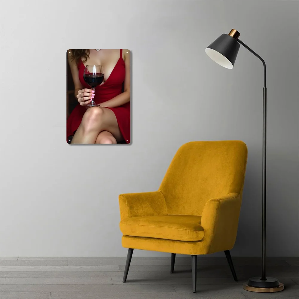 Vintage Red Wine Glass Wall Art - 8x12 Inch Metal Sign, Moroccan Style Decor for Home, Cafe, and Office, Easy to Install
Vintage Red Wine Glass Wall Art - 8x12 Inch Metal Sign, Moroccan Style Decor for Home, Cafe, and Office, Easy to Install