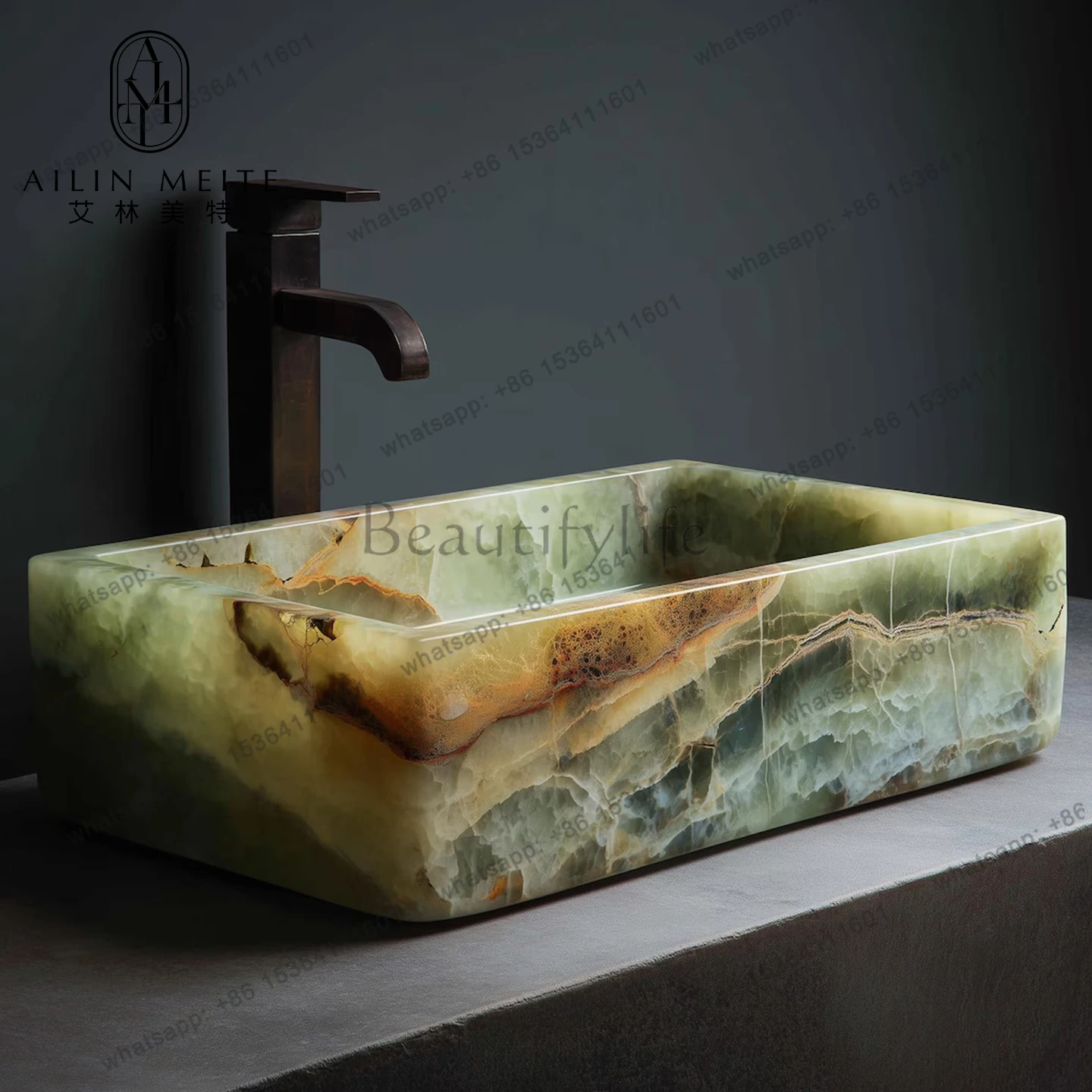 Italian light luxury natural marble wash basin, simple and modern, face basin, household table basin
Italian light luxury natural marble wash basin, simple and modern, face basin, household table basin