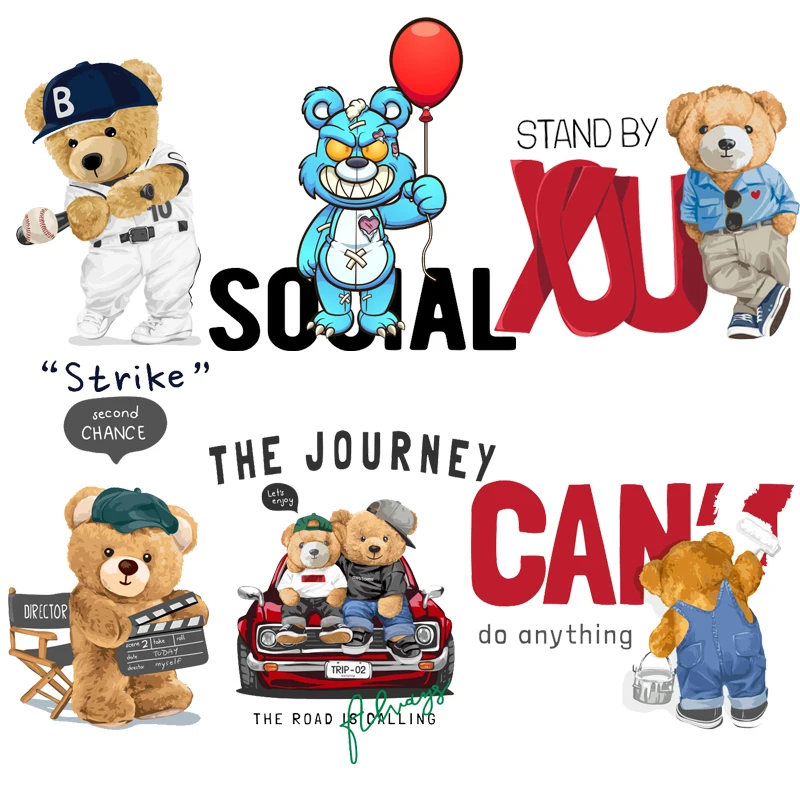 Oeteldonk Iron on Cartoon Bear Patches on Children's Clothes Cute Bear Heat Transfers Stickers for Clothing Thermoadhesive Patch
Oeteldonk Iron on Cartoon Bear Patches on Children's Clothes Cute Bear Heat Transfers Stickers for Clothing Thermoadhesive Patch